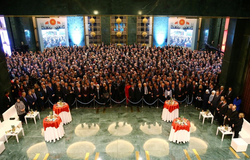 Cumhurbaşkanlığı Külliyesi'nde Cumhuriyet Bayramı resepsiyonu