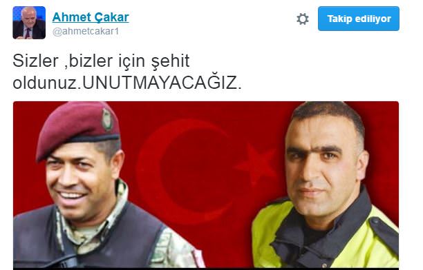 Sosyal Medyada şehit Fethi Sekin'e saygı duruşu