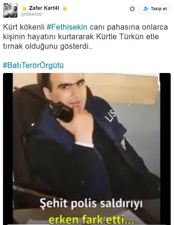 Sosyal Medyada şehit Fethi Sekin'e saygı duruşu