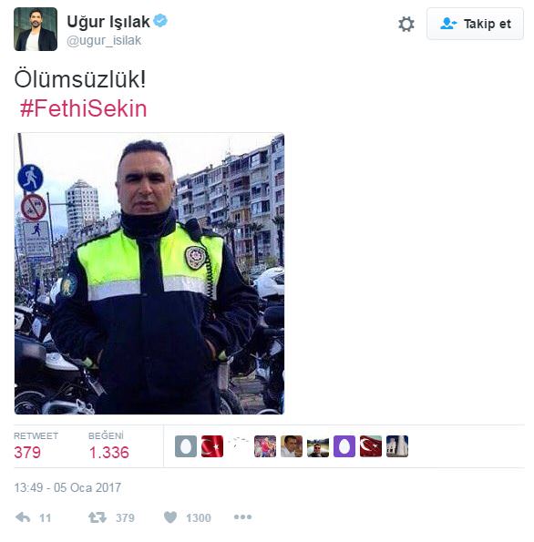 Sosyal Medyada şehit Fethi Sekin'e saygı duruşu