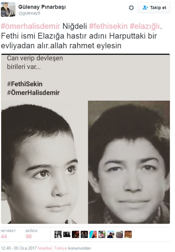 Sosyal Medyada şehit Fethi Sekin'e saygı duruşu